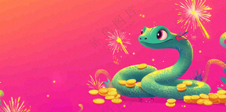 蛇年春节新年背景