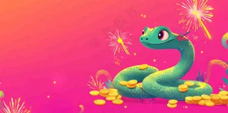 蛇年春节新年背景