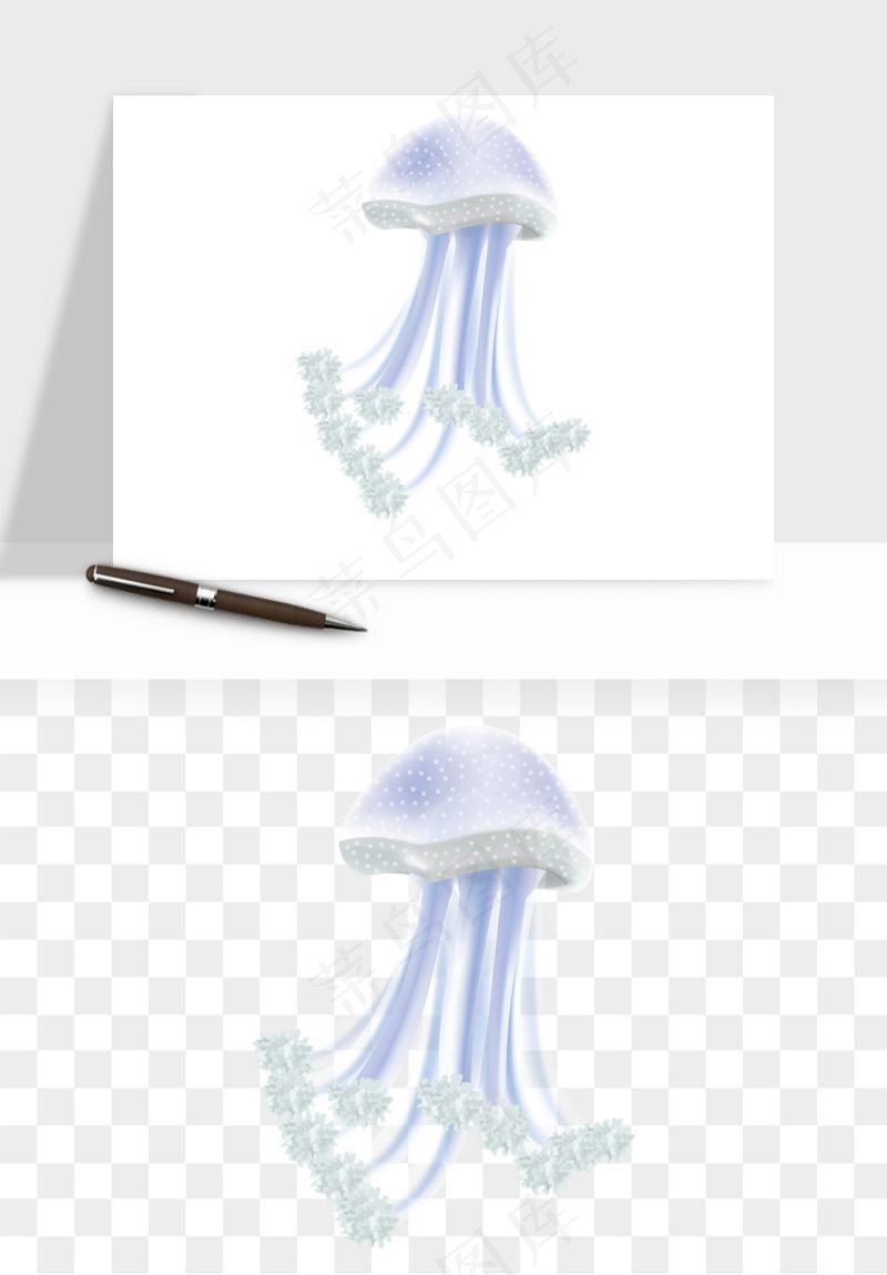 水母章鱼海底生物png免抠图