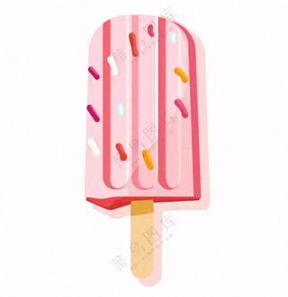 夏日冰棍冰淇淋卡通插画免抠
