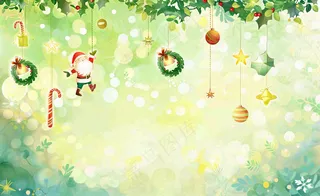 圣诞节卡通插画背景