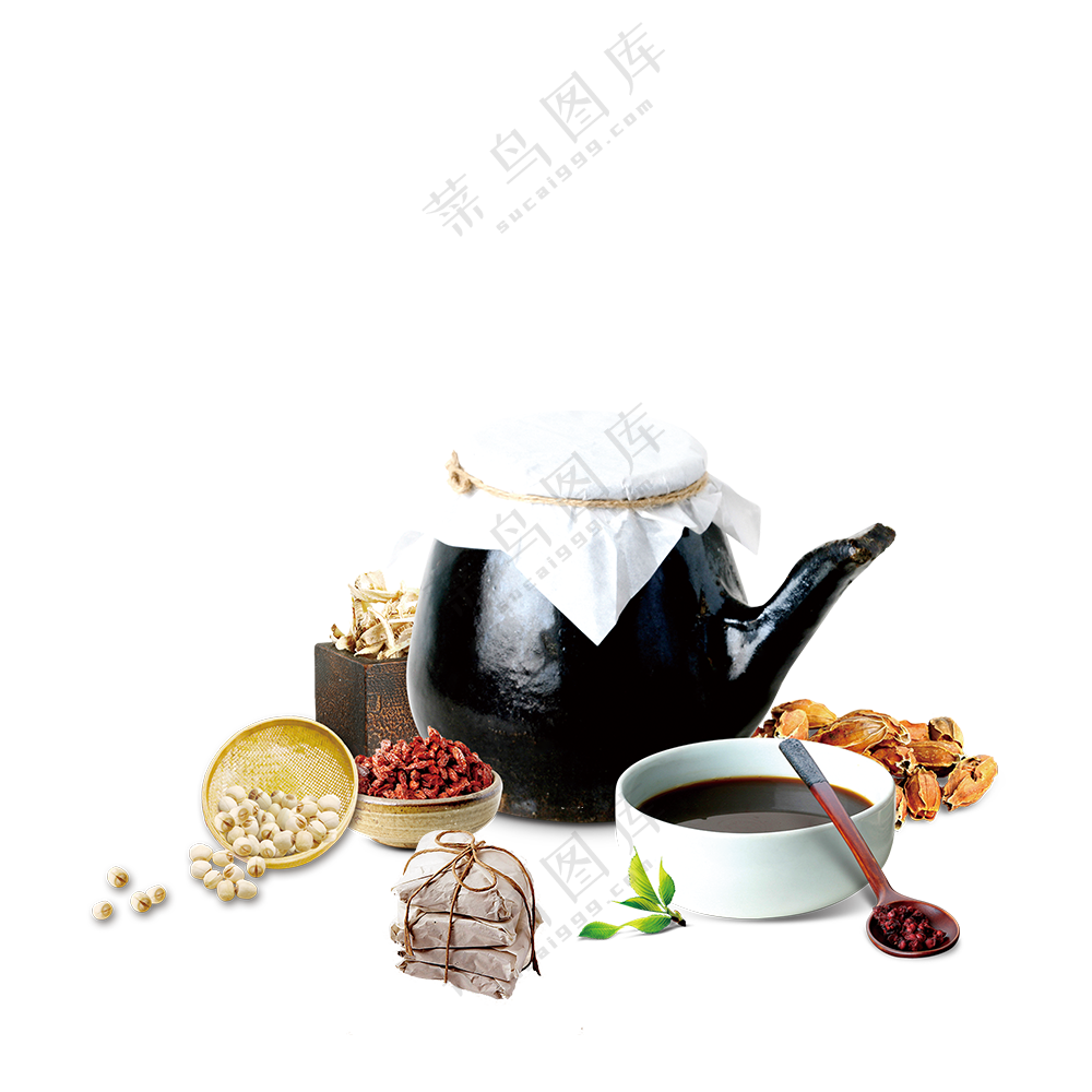 中药插图背景免扣