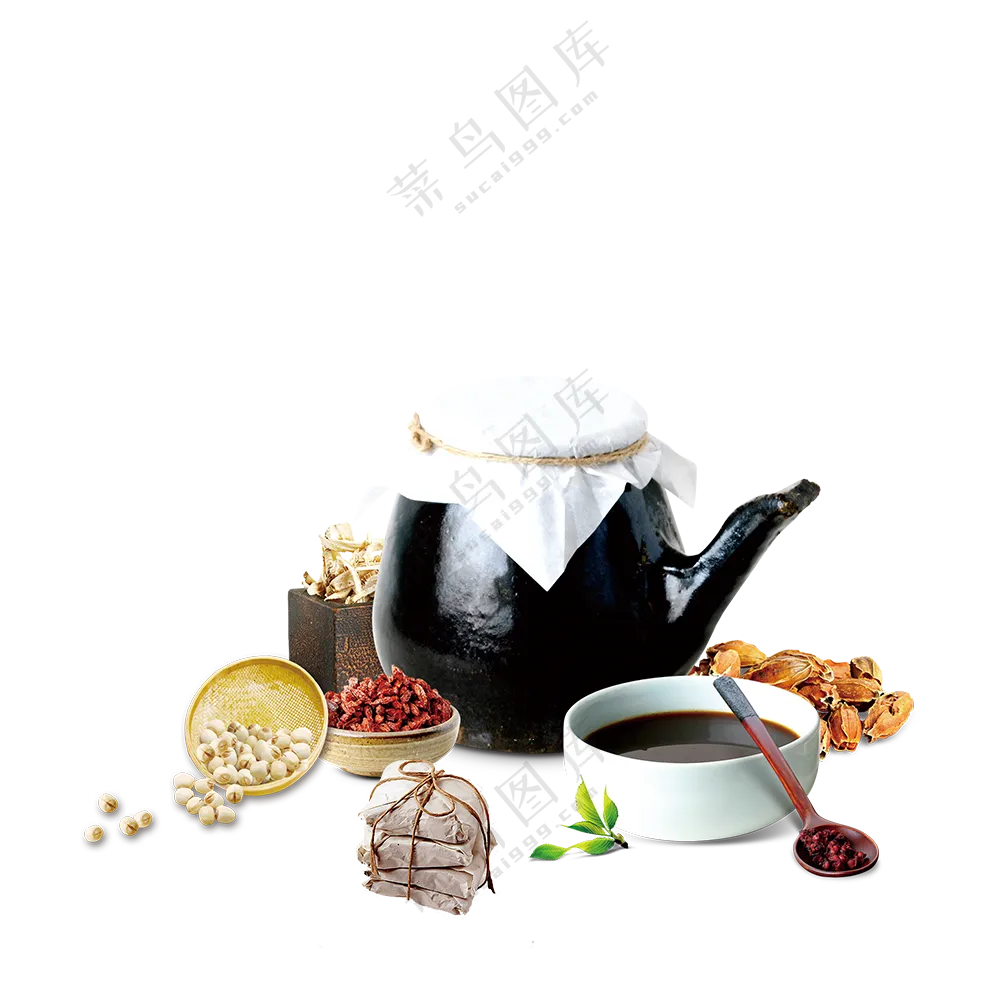 中药插图背景免扣