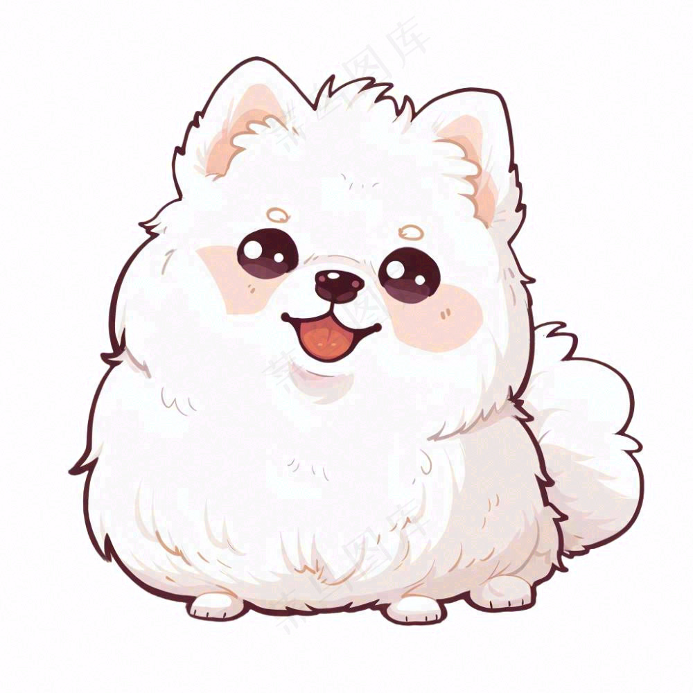小狗宠物动物卡通插画免抠