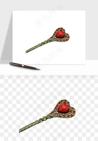 古风发簪头饰配饰png免抠