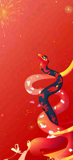 蛇年春节新年背景