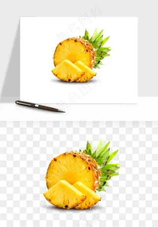 菠萝水果png免抠