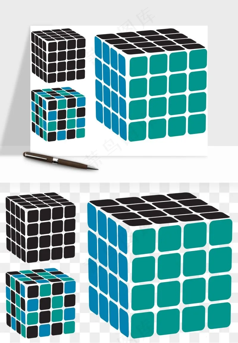 游戏魔方玩具png免抠