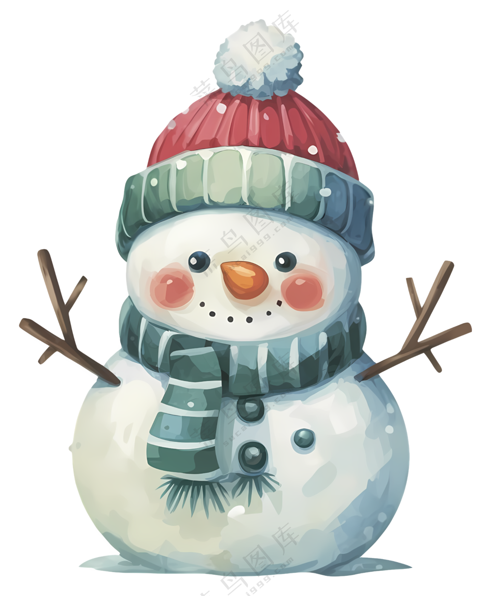 冬天可爱的雪人