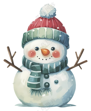 冬天可爱的雪人