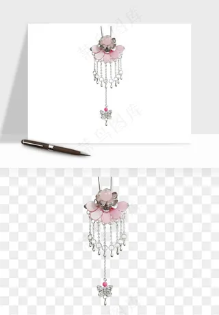 古风发簪头饰配饰png免抠