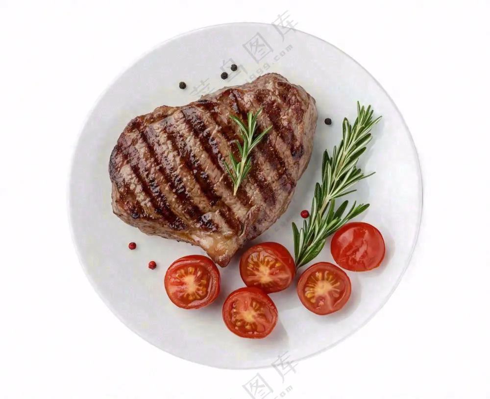 牛排番茄西餐食物免抠