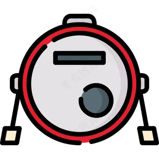 贝斯鼓 线性彩色图标