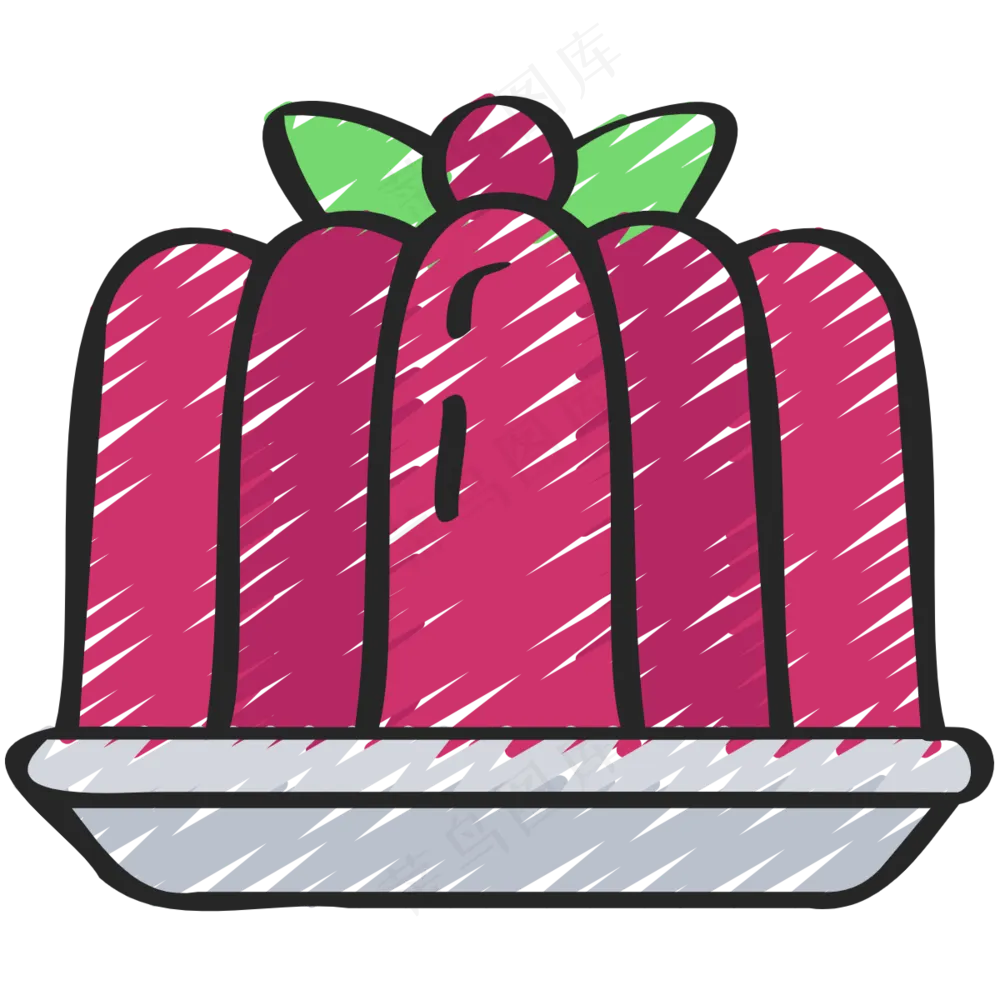 粉色果冻 铅笔手绘图标icon