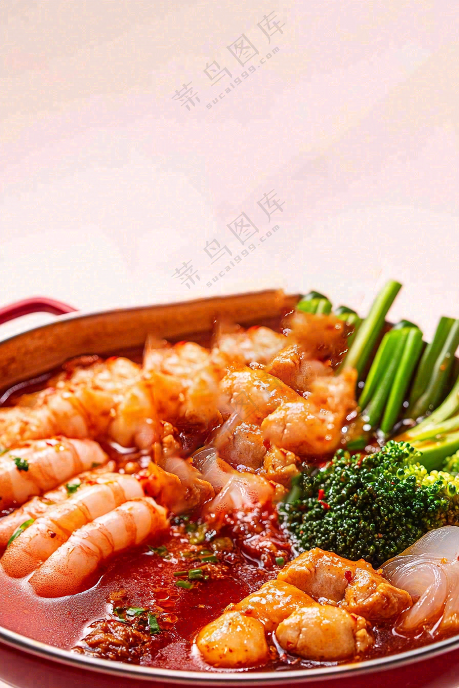 凉拌钵钵鸡水煮美食摄影图