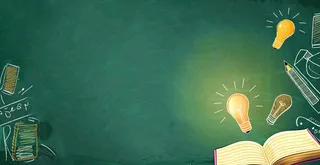 黑板书写粉笔知识阅读创意世界读书日插画背景