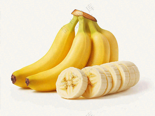 黄香蕉水果成熟摄影图