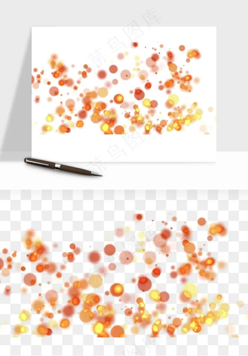 彩色光斑梦幻光点png免抠