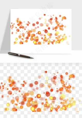 彩色光斑梦幻光点png免抠