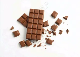 黑巧巧克力美味美食摄影图