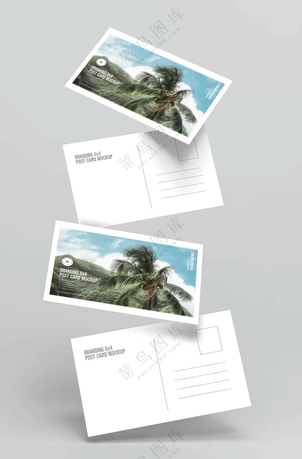 16明信片样机名片贺卡卡片请柬文创展示样机PSD素材