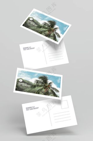 16明信片样机名片贺卡卡片请柬文创展示样机PSD素材