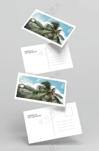 16明信片样机名片贺卡卡片请柬文创展示样机PSD素材