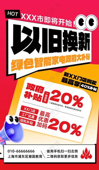 家电家具以旧换新补贴国补海报 (3)