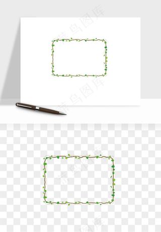 植物花卉边框装饰png免抠