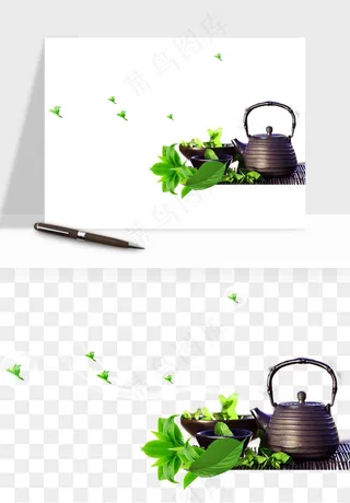 中国风茶壶茶几png免抠图