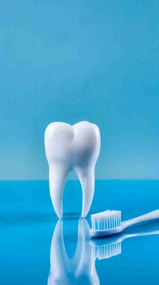 牙医牙科牙齿清洁美白插画背景