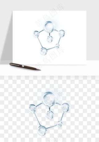 细胞水分子DNA精华成分png免抠