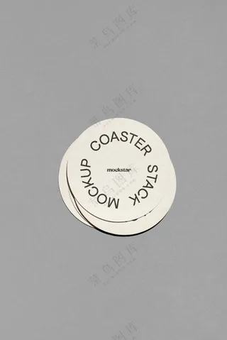 圆形贴纸标签logo样机