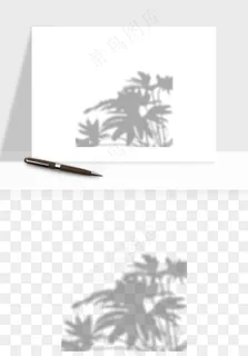 阴影植物窗户投影免抠元素