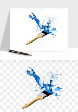 油漆刷子粉刷png免抠