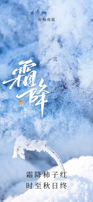 霜降节气传统活动海报