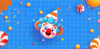 卡通插画马戏团小丑搞怪娱乐快乐表演愚人节插画背景