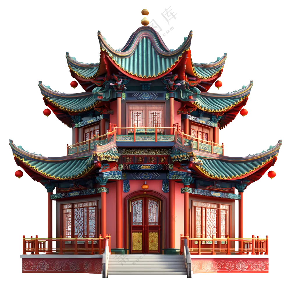 中国传统宝塔建筑