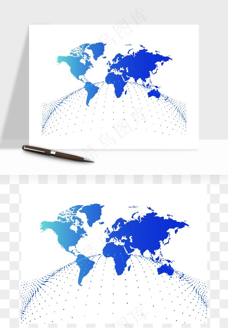 科技地球点线矢量png免抠