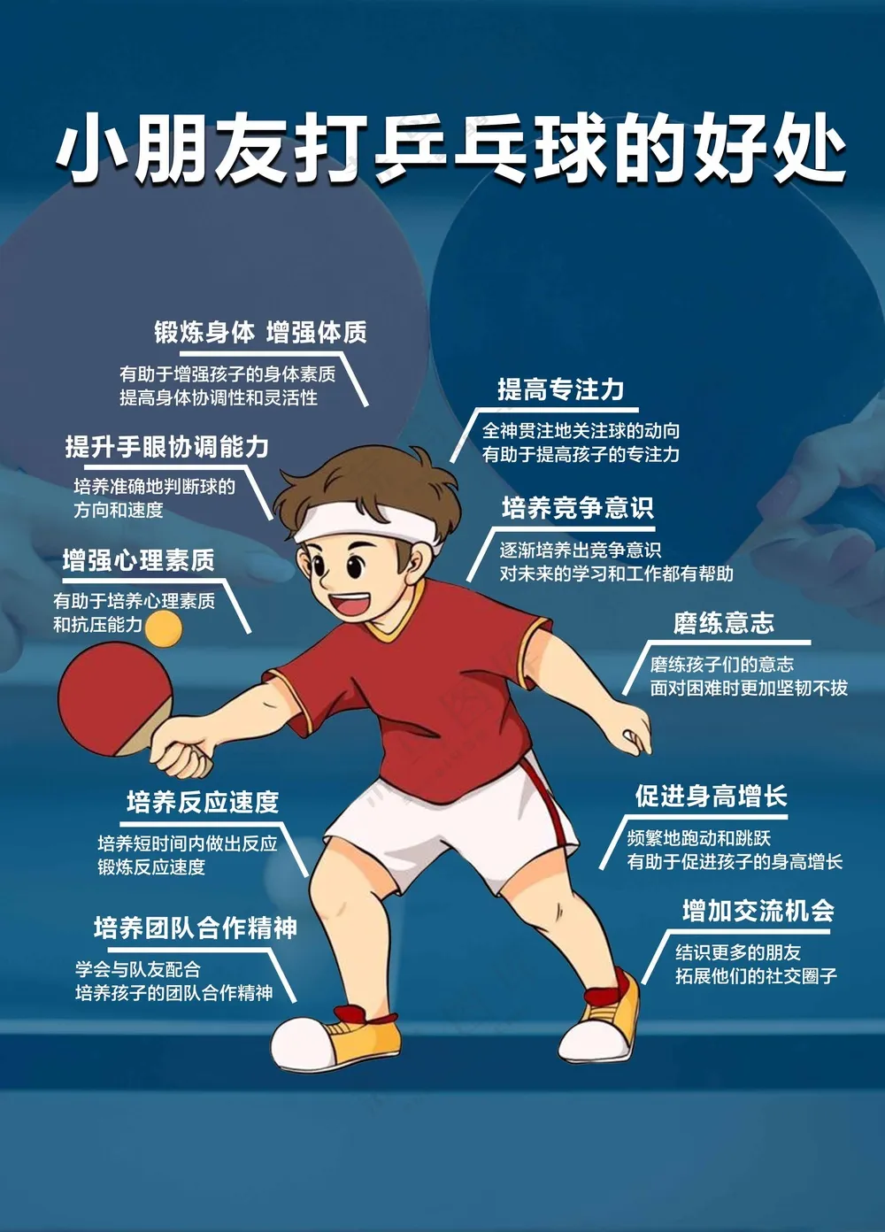 蓝色乒乓球  打乒乓球的好处 卡通