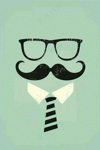 父亲节创意表情卡通男性插画背景