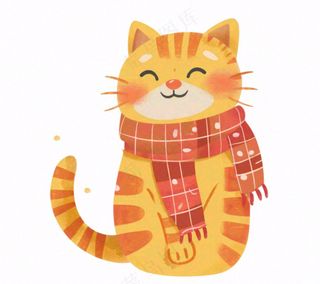 小猫猫咪宠物动物卡通插画免抠