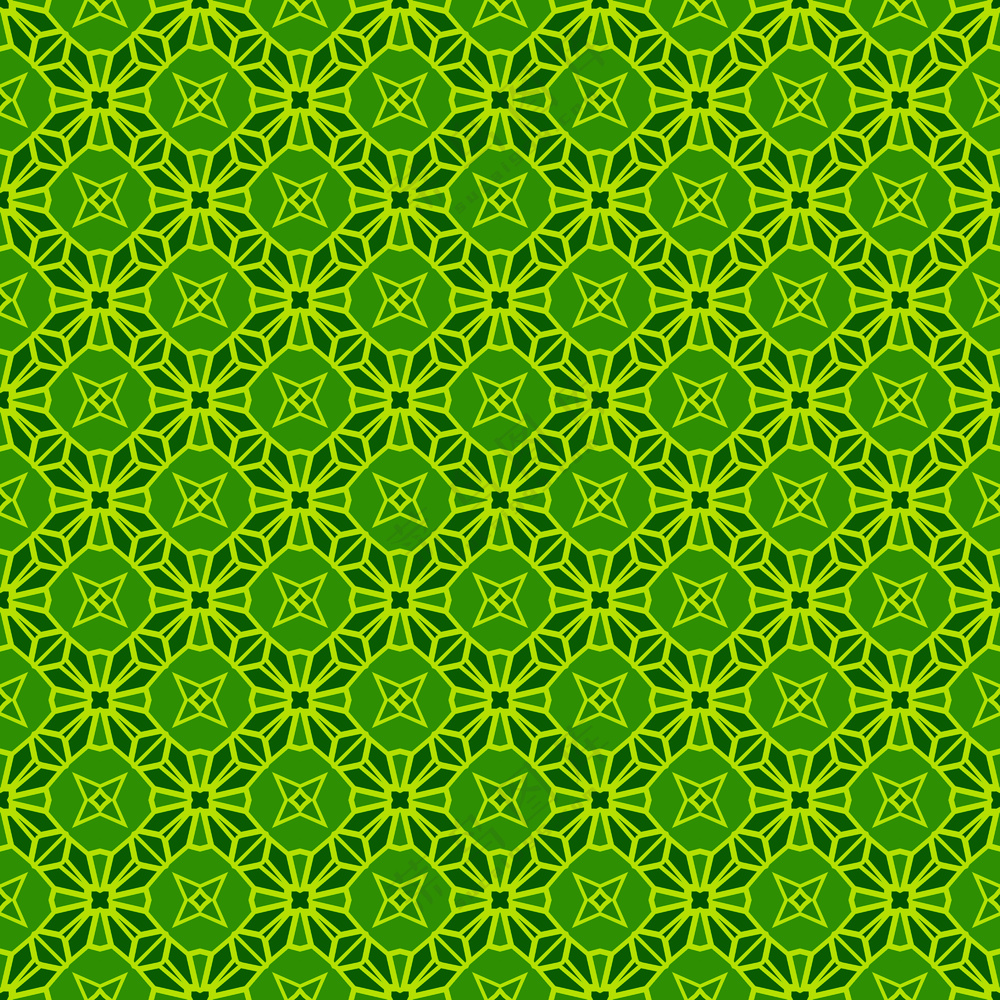 绿色几何花纹无缝图案