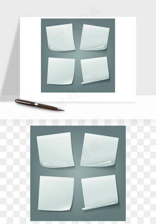 白纸卷边角翻页效果png免抠