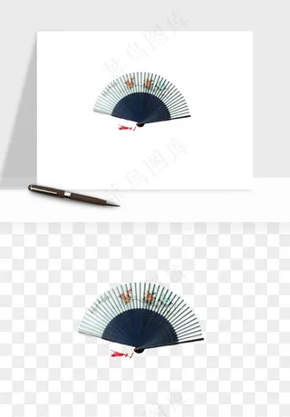 古风扇子元素png免抠