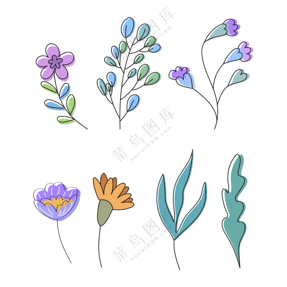 各种颜色种类的花朵 (3)