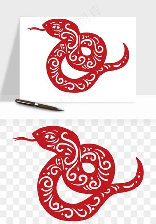 十二生肖剪纸中式纹样图案png免抠