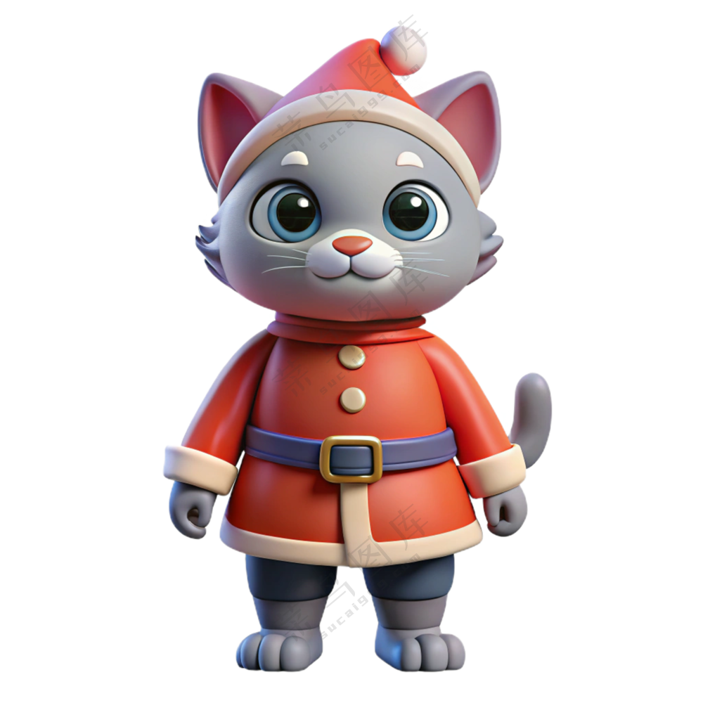 动物3D立体萌宠过节小猫.