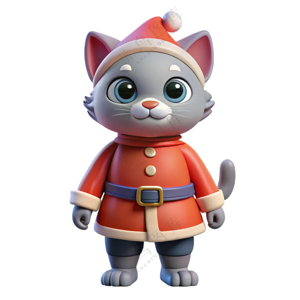 动物3D立体萌宠过节小猫.