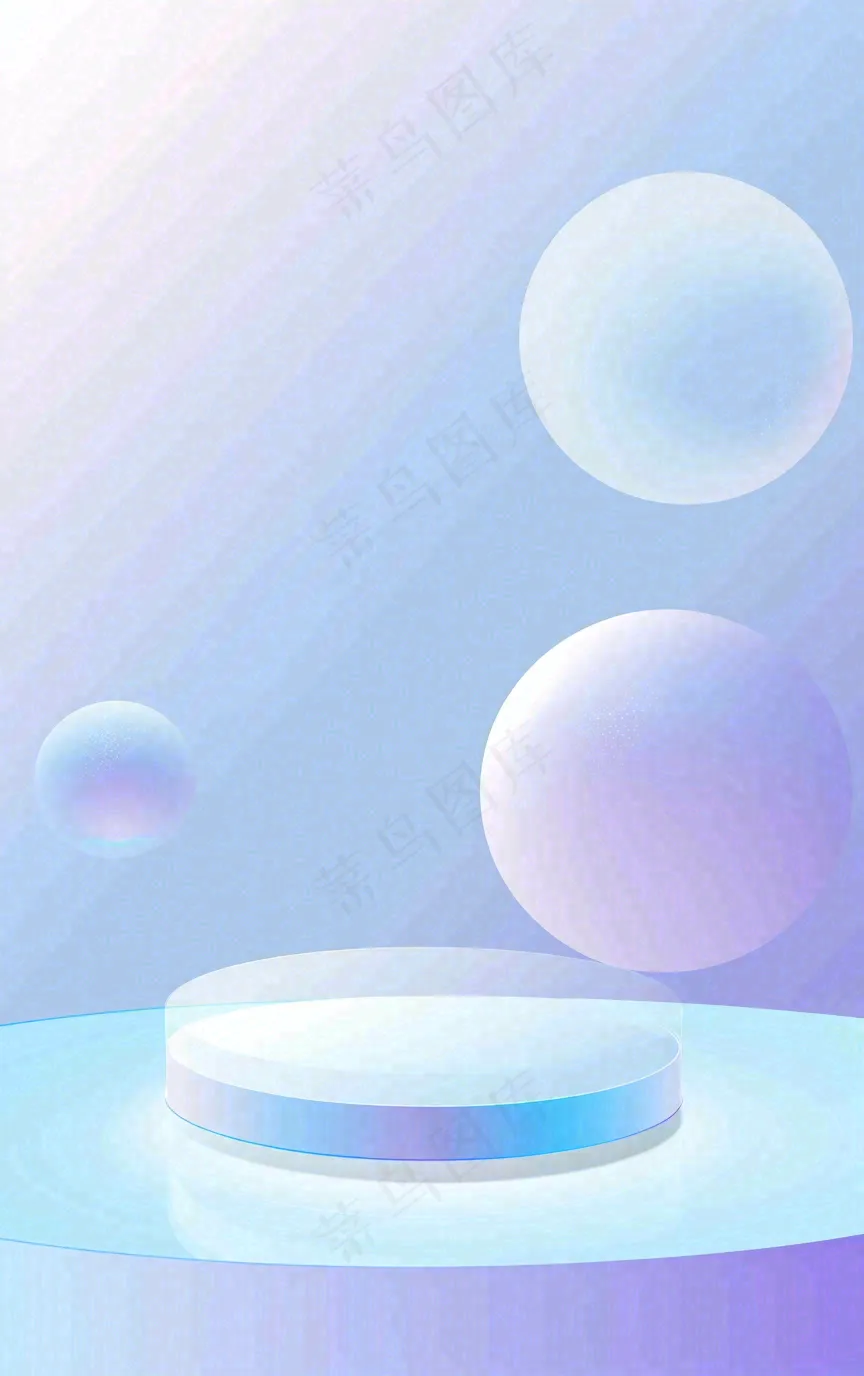 美妆护肤3d展台清新背景